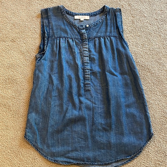 LOFT Tops - Ann Taylor Loft Jean Tank Top